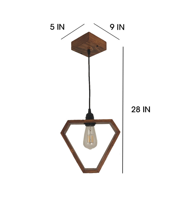 Clark Brown Wooden Single Hanging Light | Pendant Lamp