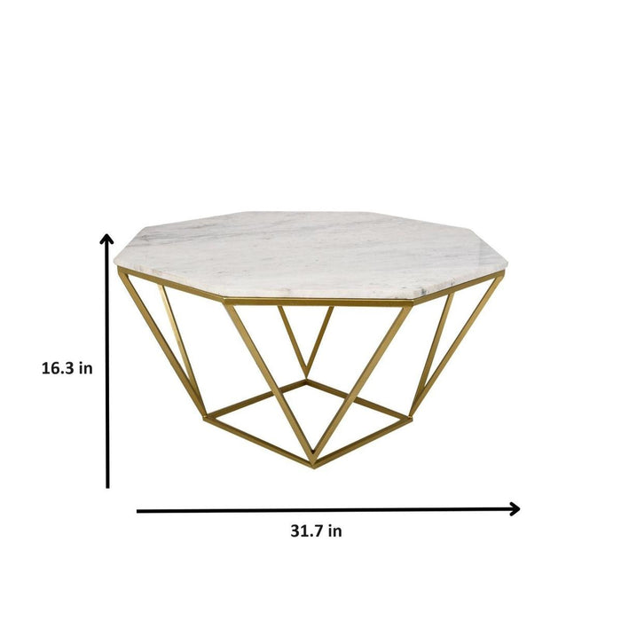 Signum Marble Hexagon Shaped Coffee Table