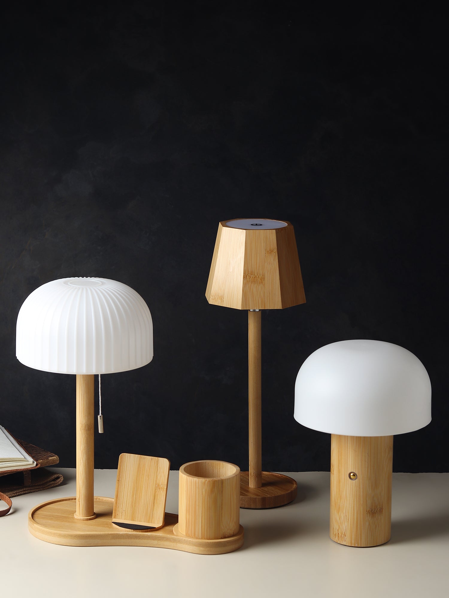 Mush Wood Study Lamp | Polypropylene & Bamboo
