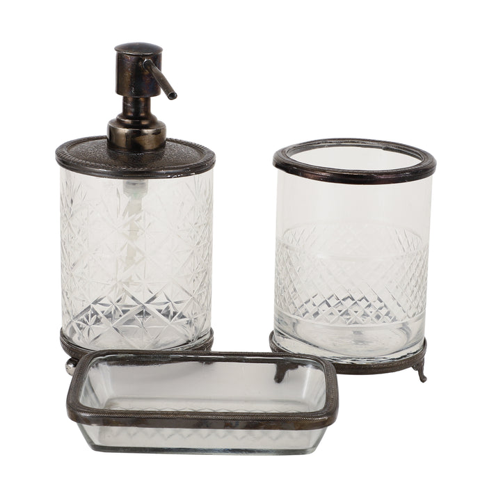 Blake Crystal Cut Bathroom Set