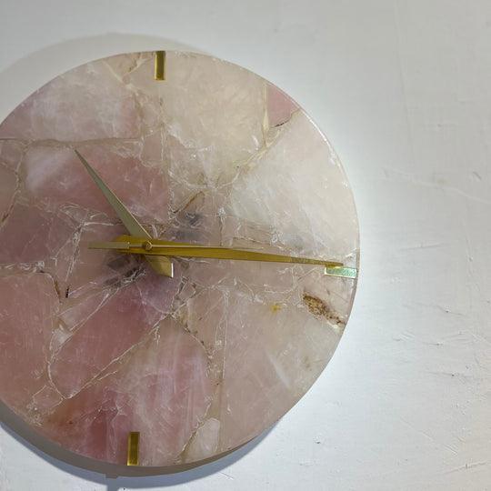 Rose Quartz Round Wall Clock for Home Decor | Modern Clock for Offices