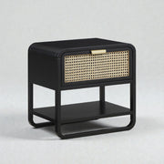 Anthe Teak Wood & Cane Weaving Bedside