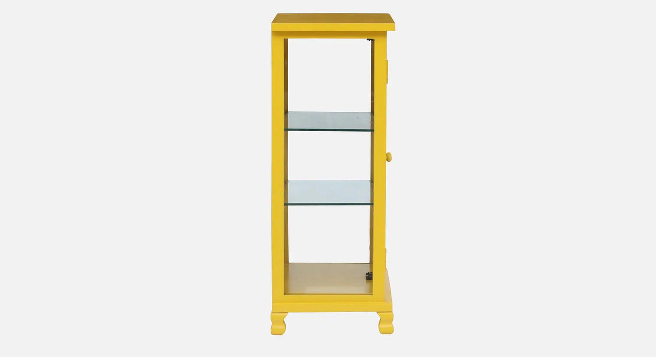 Yellow & Black Metal Wood Cabinet