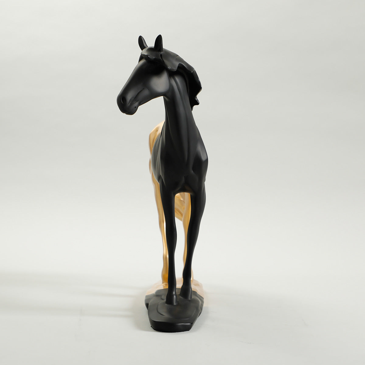 Cavallo Horse Sculpture Black & Gold