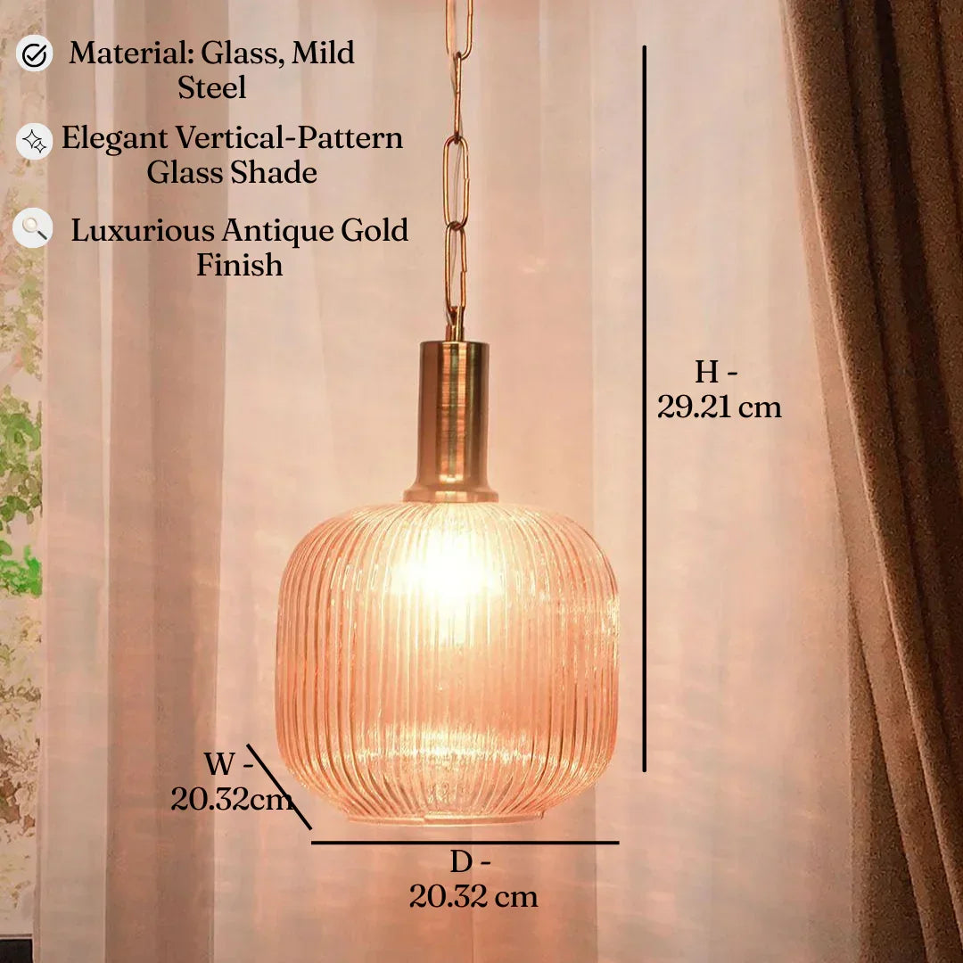 Contemporary Luster Single Light Pendant Lamp