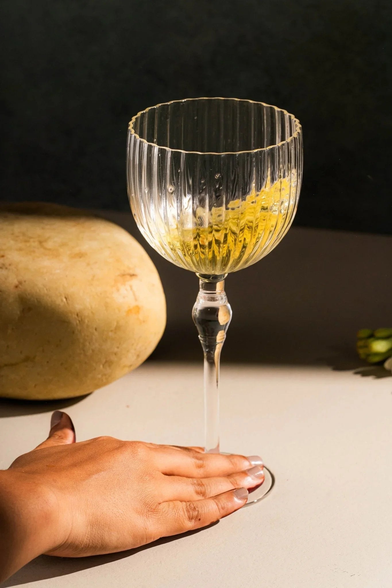 Golden Rim Elite Glasses - Premium Clear Glass Set of 6