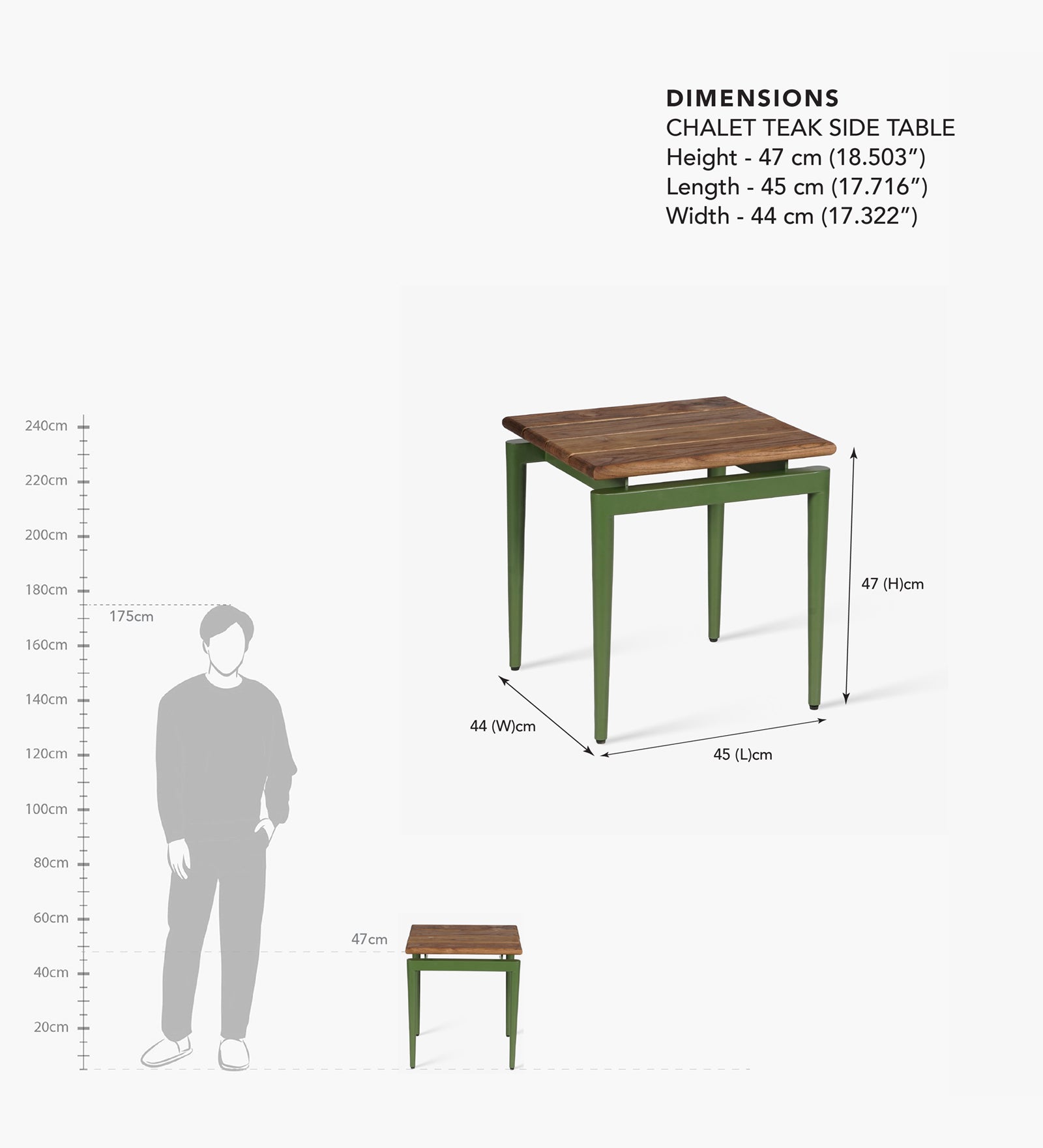 Chalet Teak Side Table