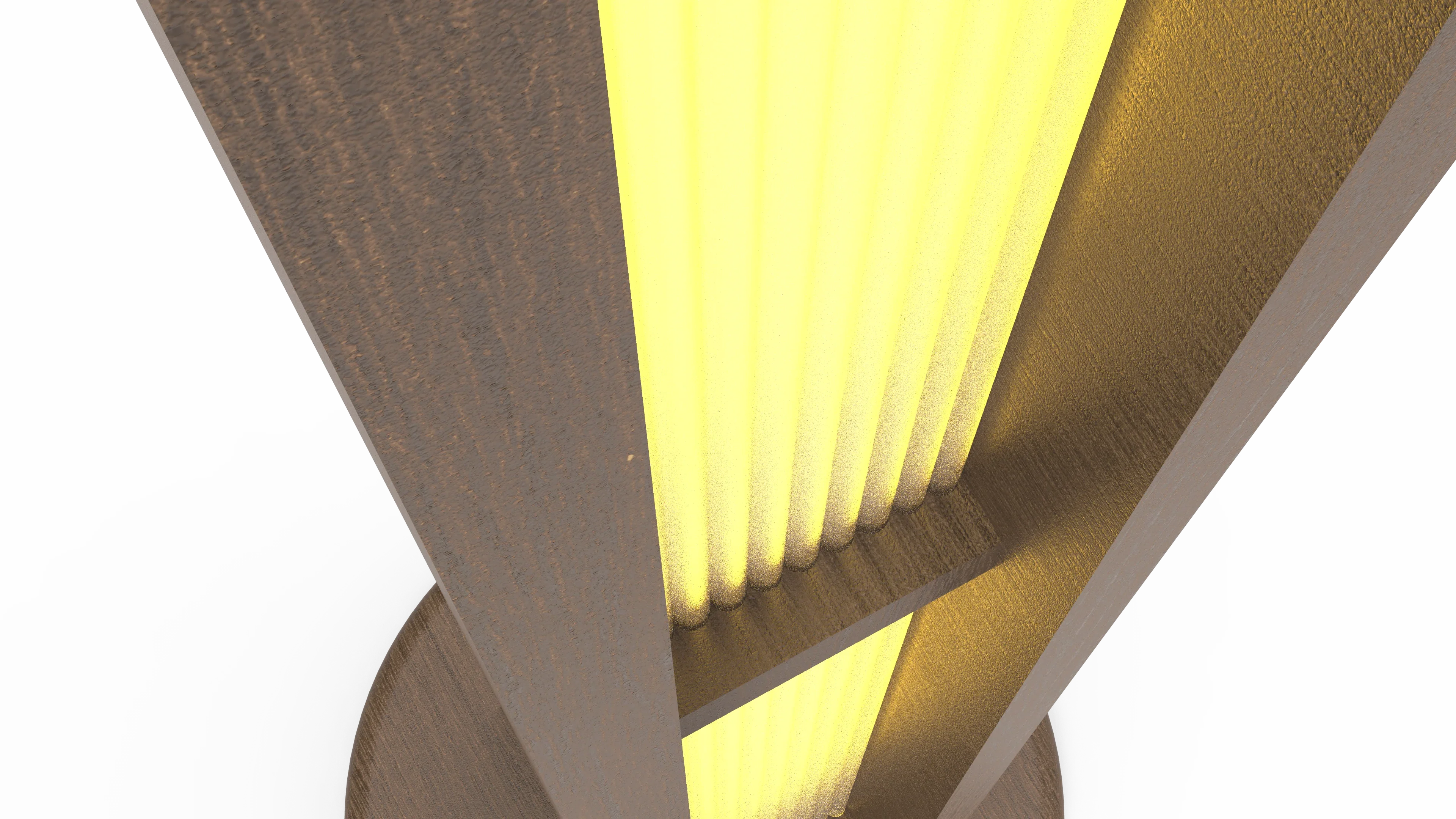 Japanese-Inspired Teak Wood Floor Lamp for Living Room & Bedroom| Modern Standing Lamp with Fluted Glass