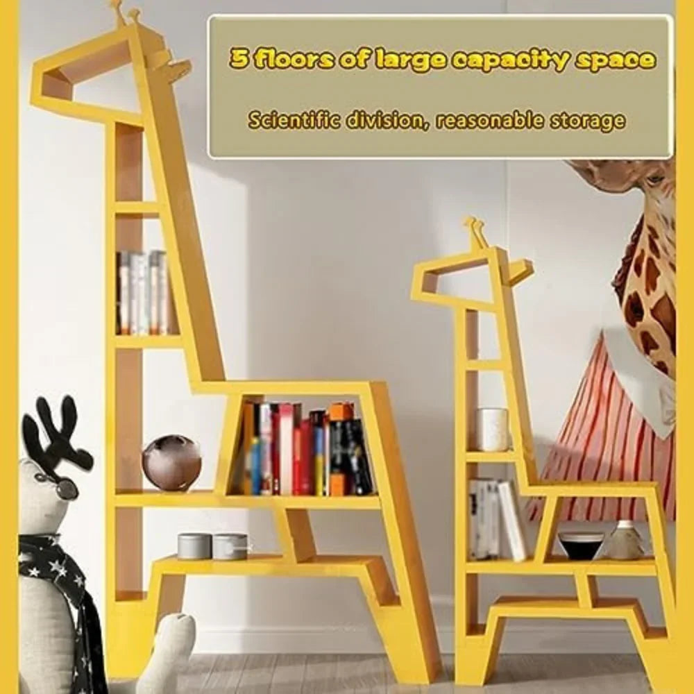 Bookshelf 3-Tier Wrought Iron Desktop Bookshelf Storage Rack for Bedroom, Computer Desk