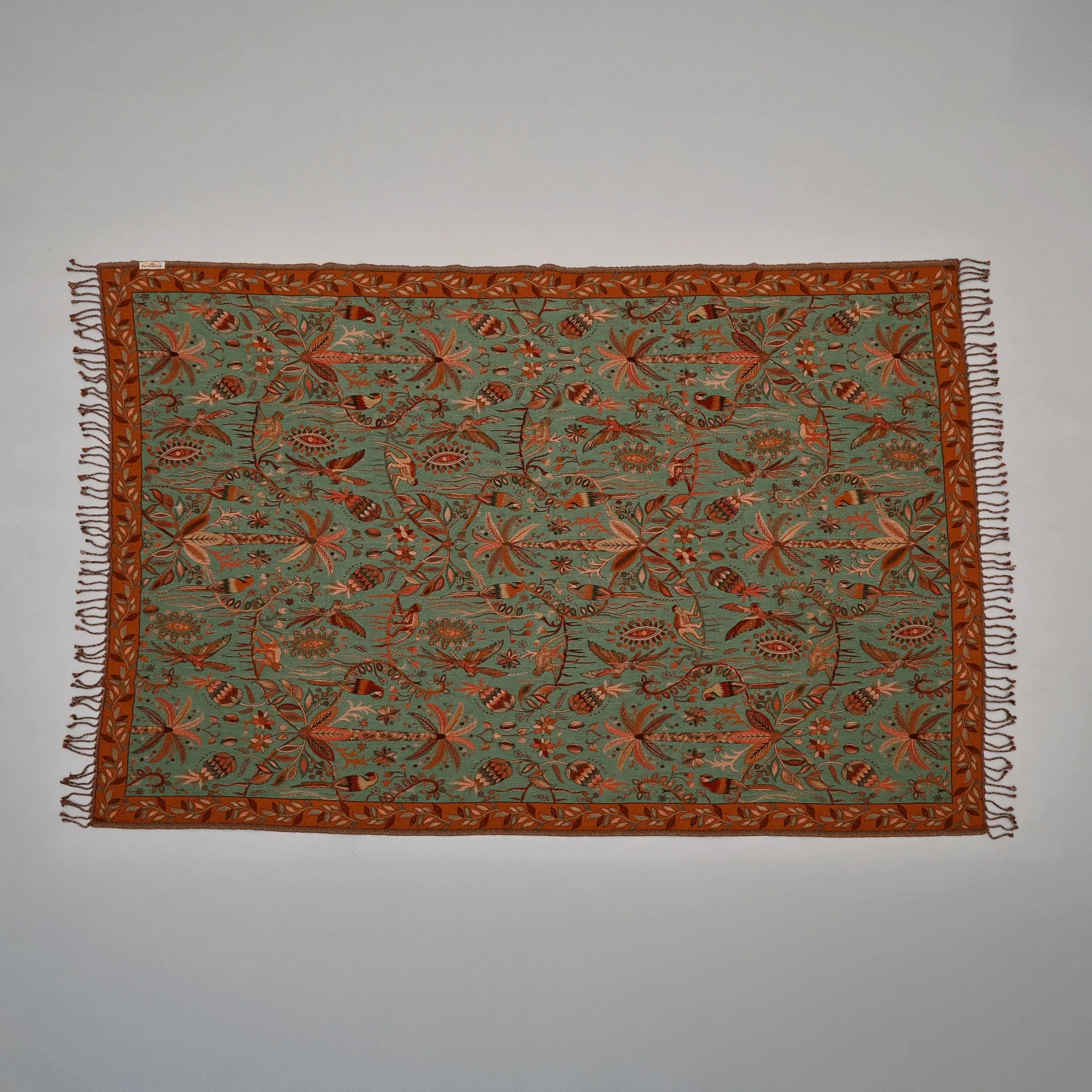 Songs of Nature Pure Cotton & Woollen Throw Blanket | Luxury Living Room & Bedroom Decor