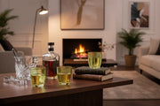Set of 4 Green Whiskey Glasses | Modern Gradient Glass for Bar & Home