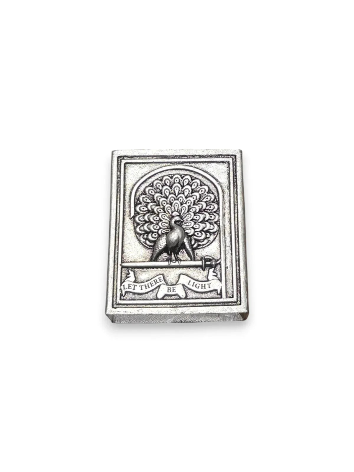 Pure Silver Plated Brass Peacock Matchbox Cover