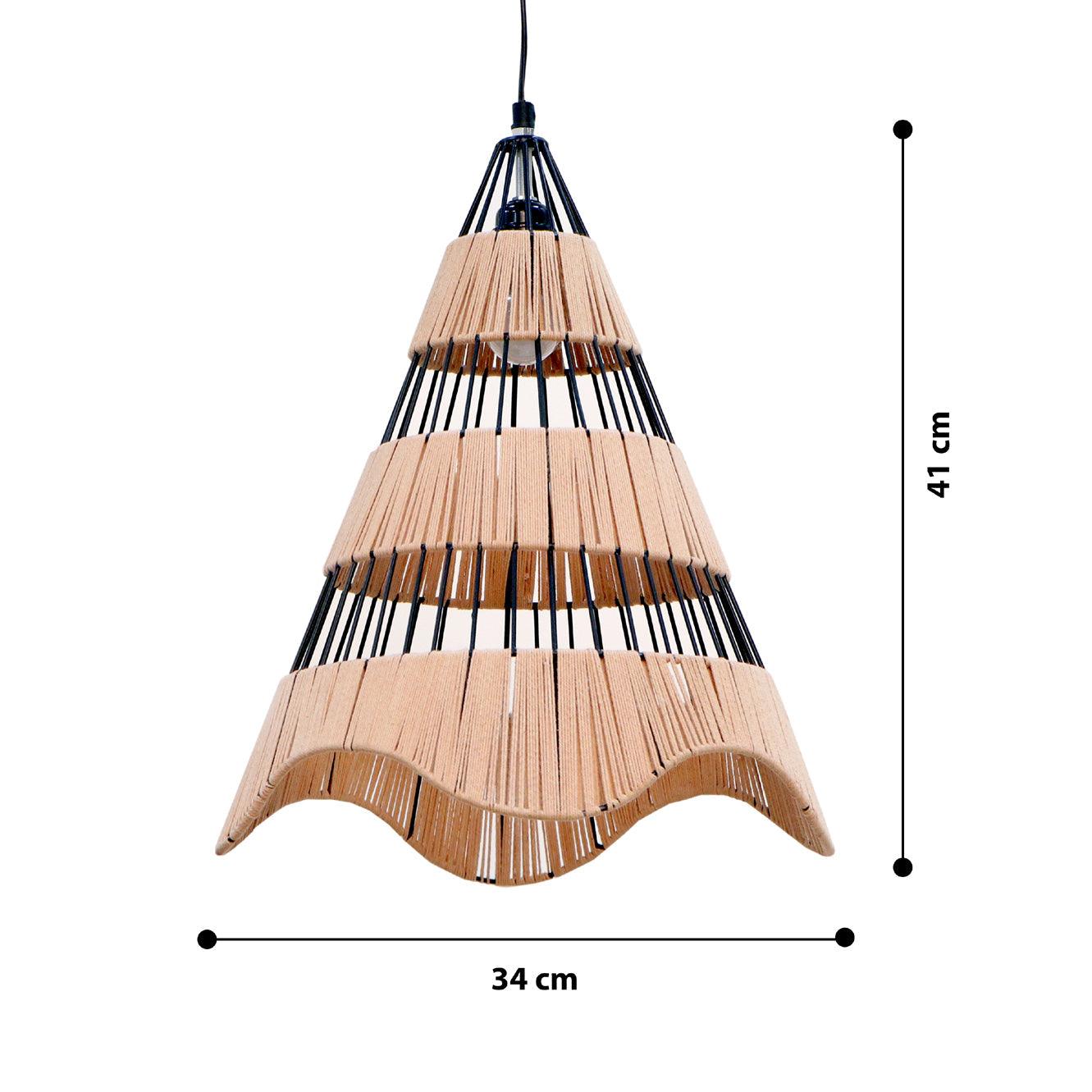 V-Ira Hanging Lamp | Iron and Woven Rope