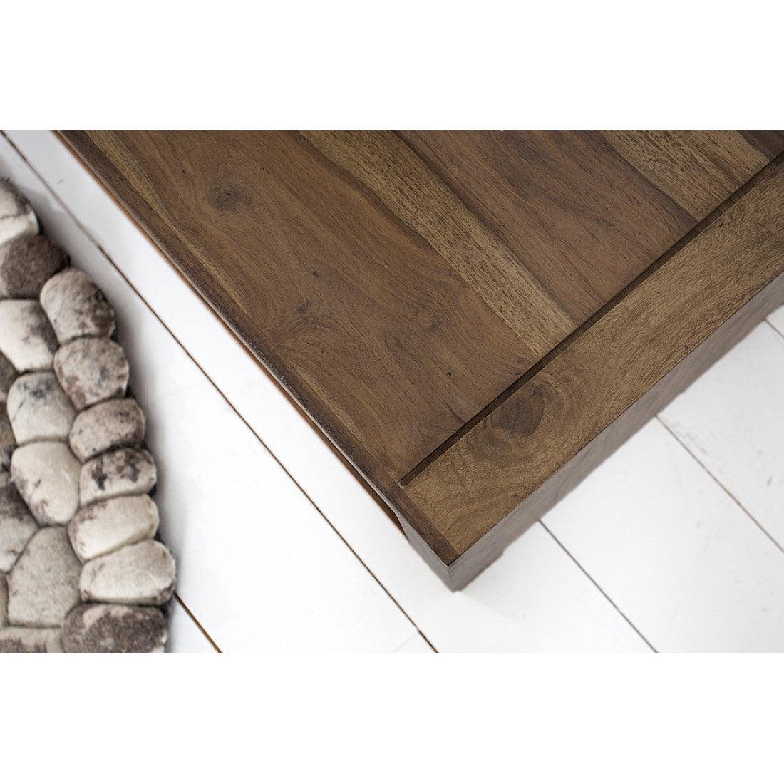 Providence Solid Sheesham Wood Tv Unit | Coffee Table In Walnut Finish