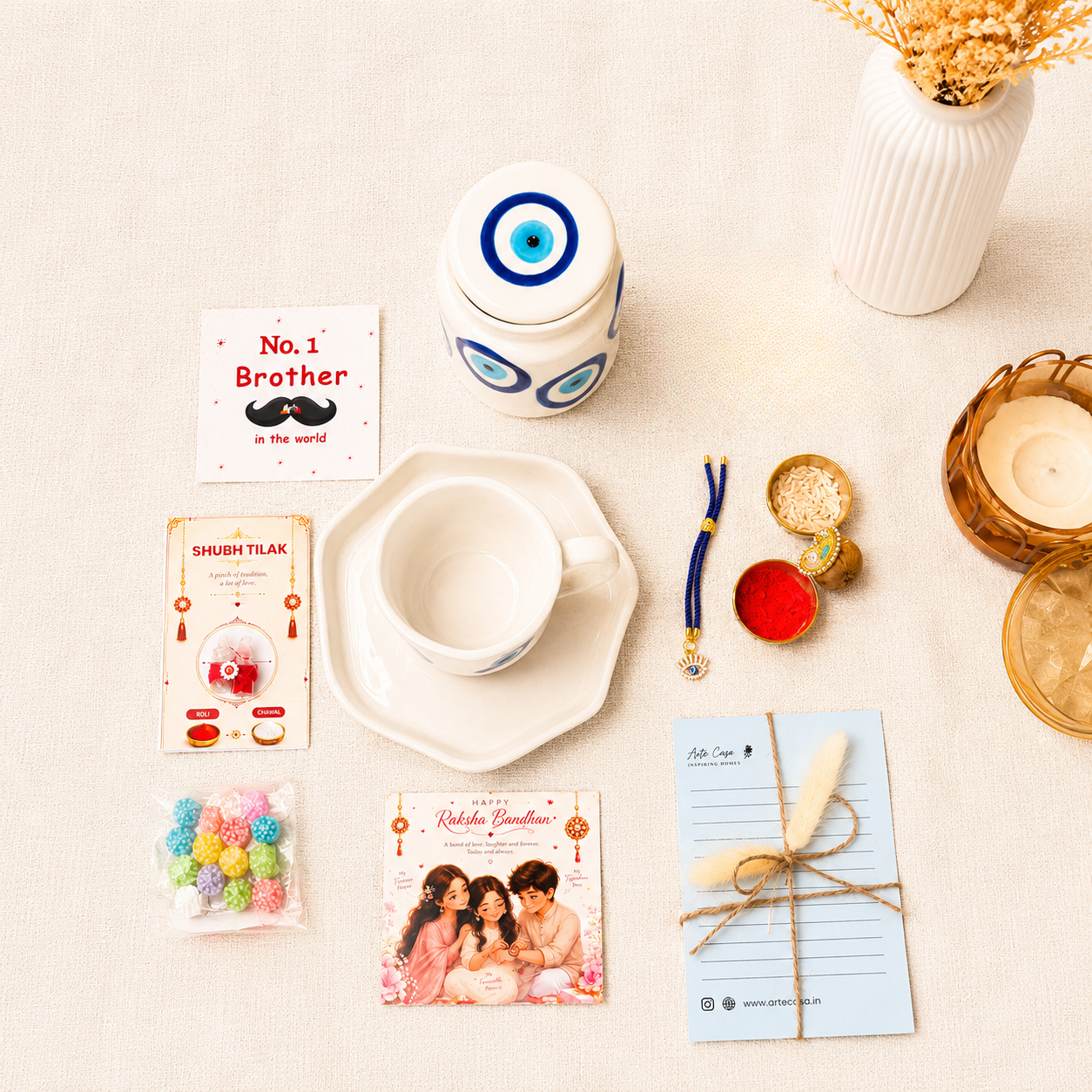Blue Protection Rakhi Hamper