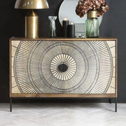 Daisy Carved Wooden Sideboard | Mango Wood