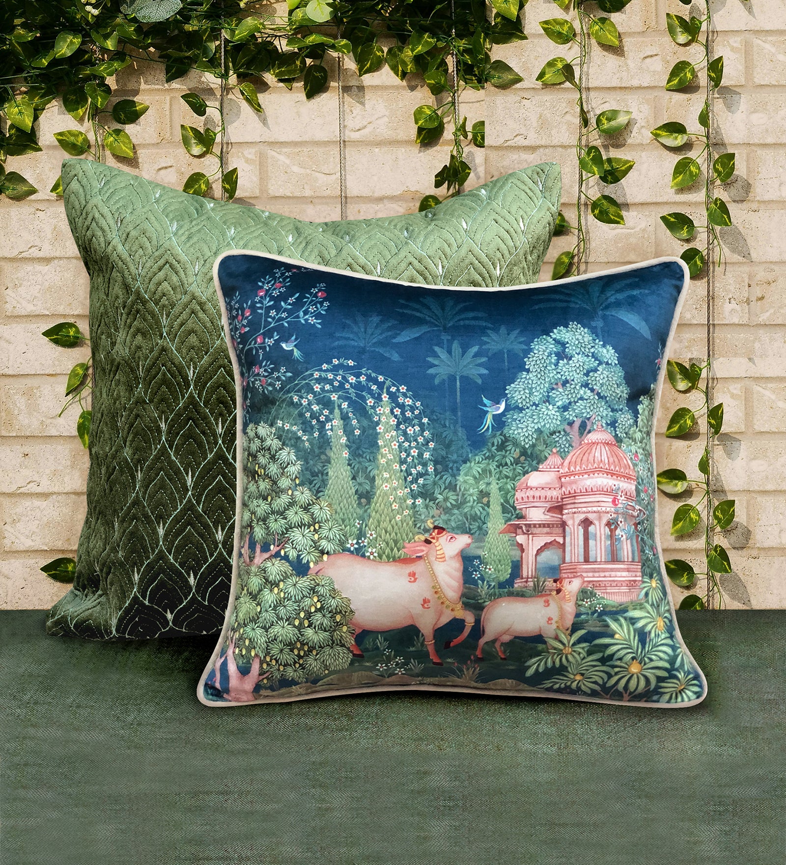 Preetier Pichwai Cushion Cover – 16 x 16