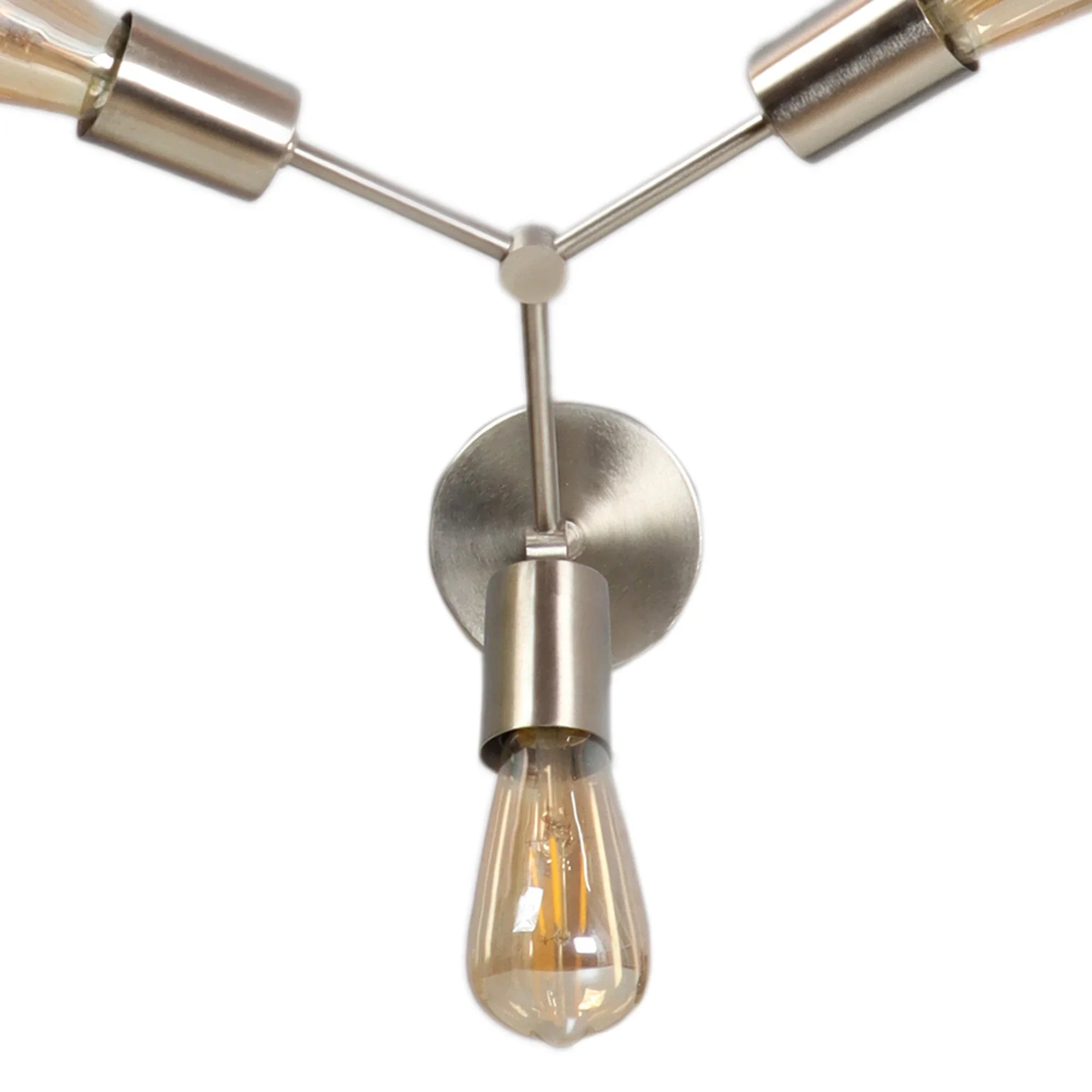 Salcia Silver Artsy Triple Wall light by Décor in Pewter Finish