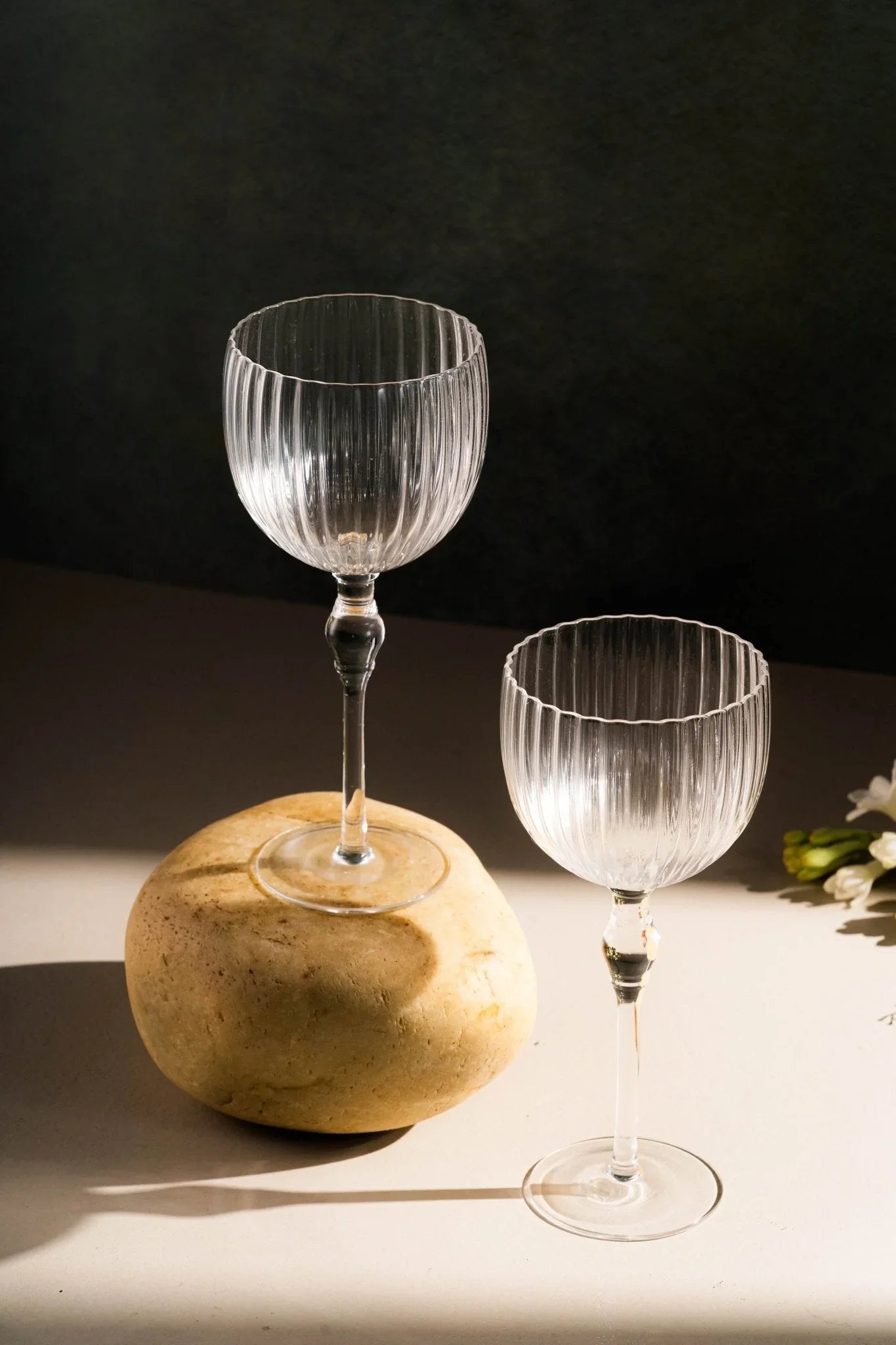 Golden Rim Elite Glasses - Premium Clear Glass Set of 6