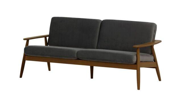 Savana 2 Seater Sofa | Sheesham Wood & Velvet Fabric