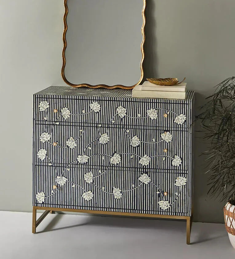 Inlay Chest of Drawer-Floral Blossom