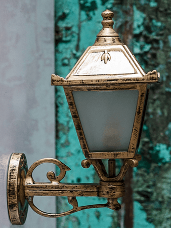 Vintage Antique Golden Outdoor Wall Light