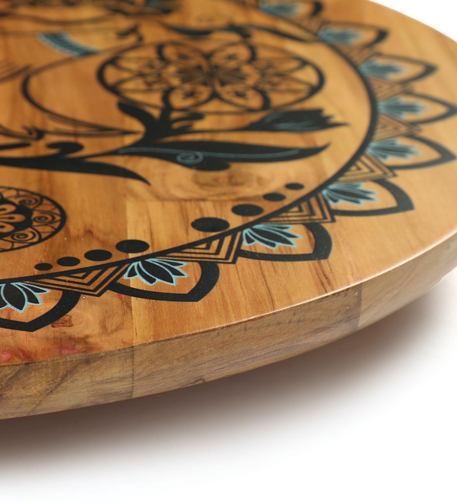 Bird On A Mandala Lazy Susan