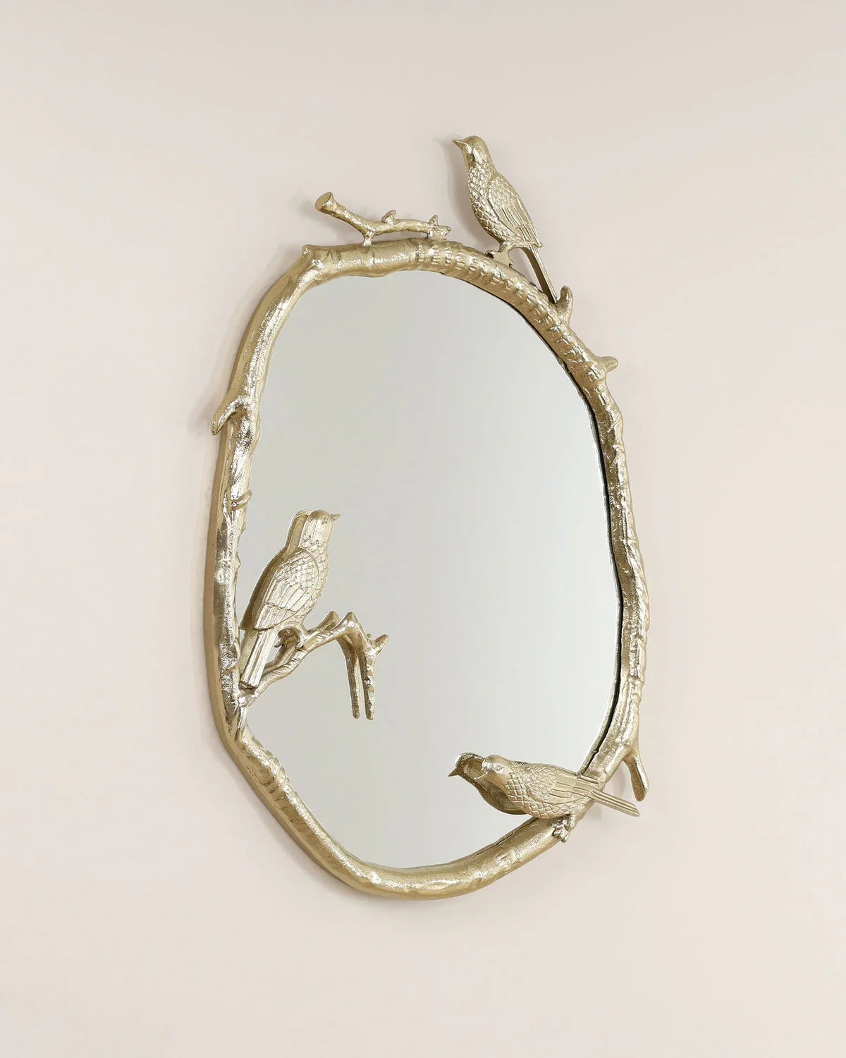 Leticia Bird-Inspired Gold Wall Mirror | Decorative Frame for Living Room & Bedroom Decor
