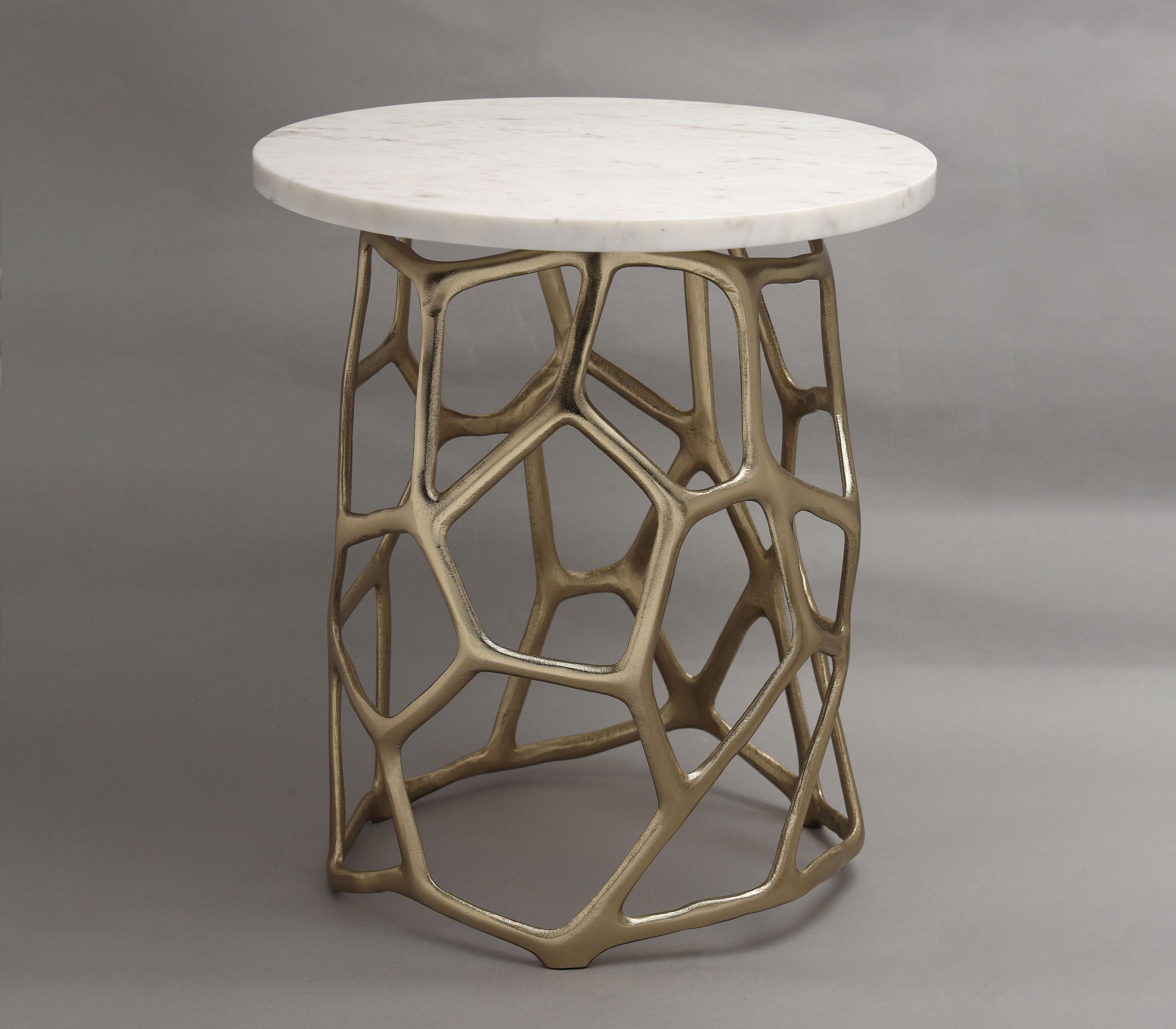 Sacred Geometry Side Table for Living Room | Designer End Tables | Decorative End Tables