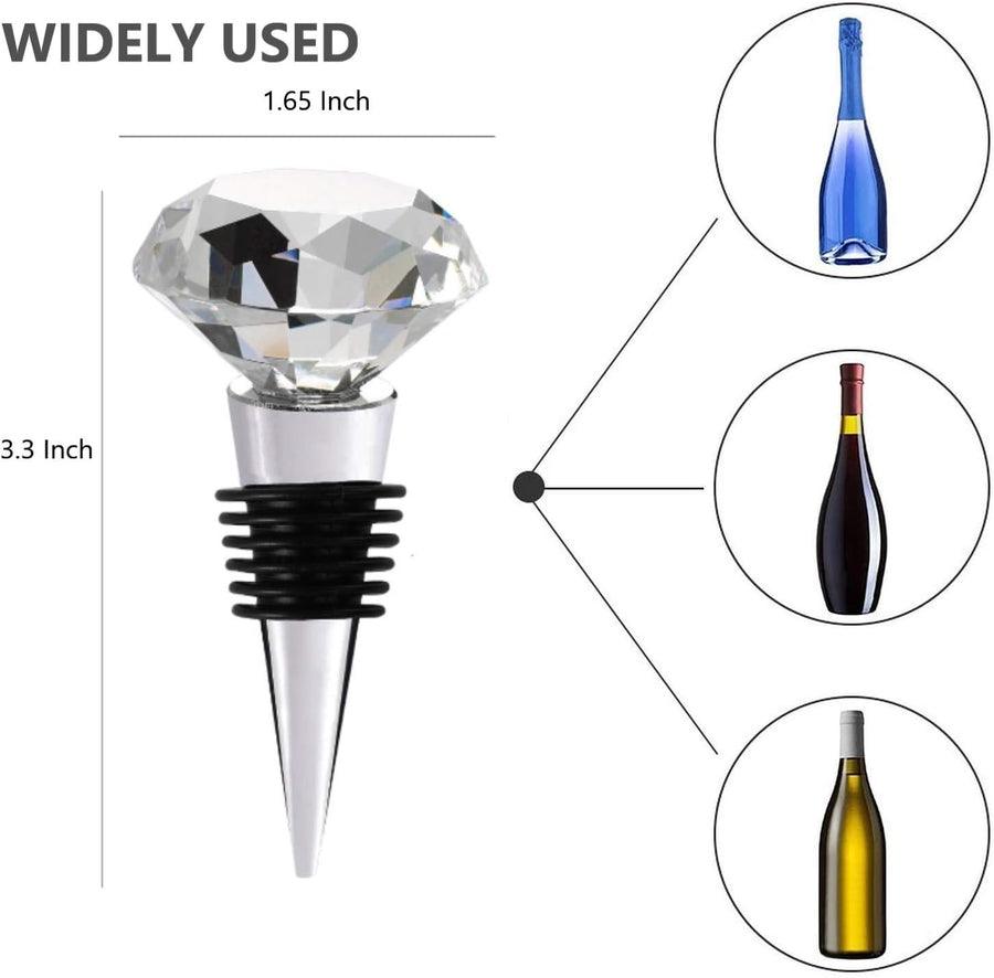 Wine Stoppers, Decorative Crystal Diamond Wine Bottle