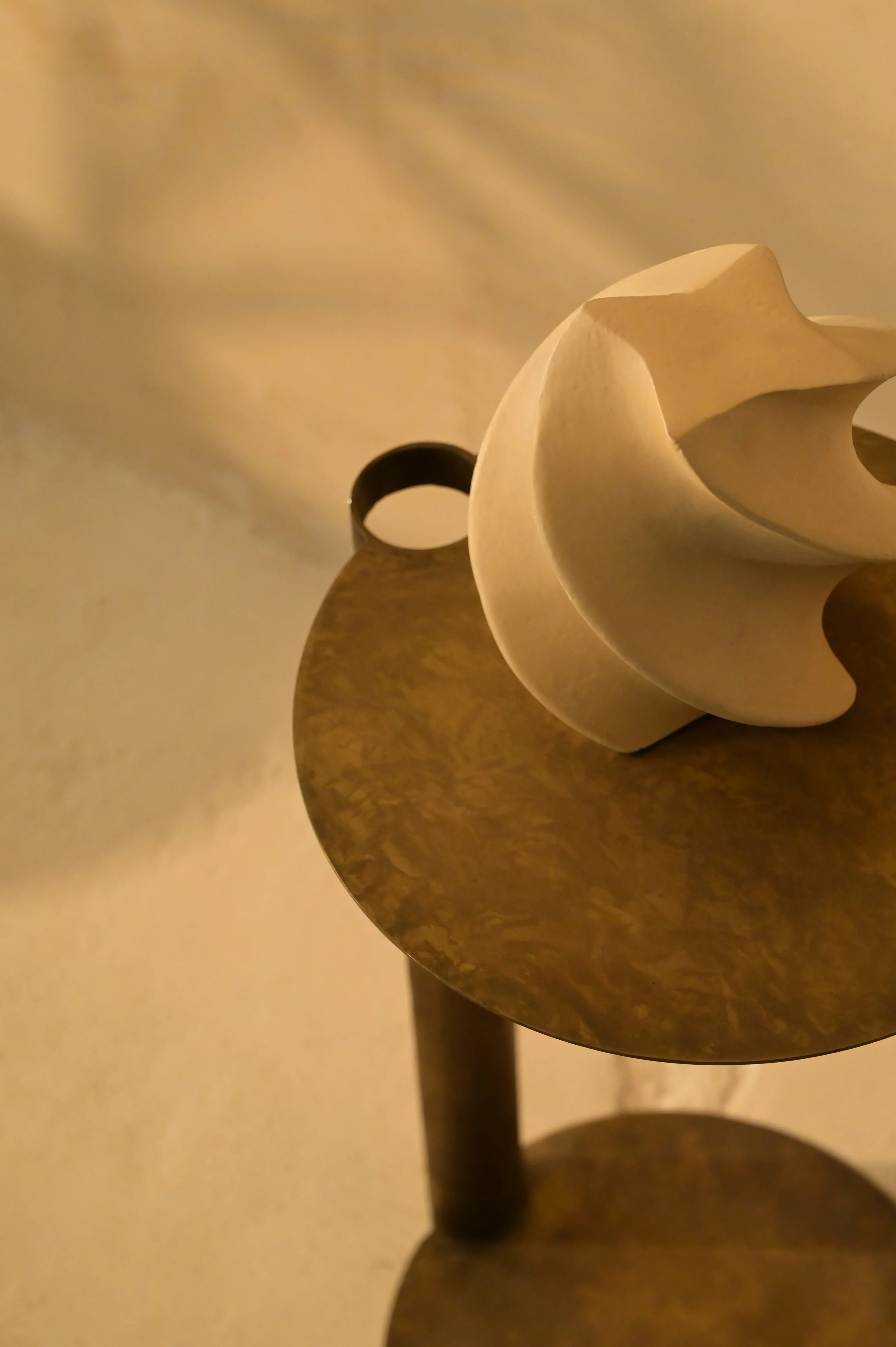 Antique Brass Side Table | Modern Accent Table for Living Room | End Table