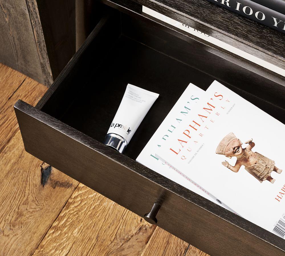 Leon Bedside Table | Wooden Side Table for Living Room | Nightstand Bed Side Table with Drawer