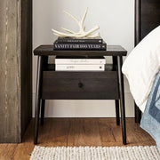 Leon Bedside Table | Wooden Side Table for Living Room | Nightstand Bed Side Table with Drawer