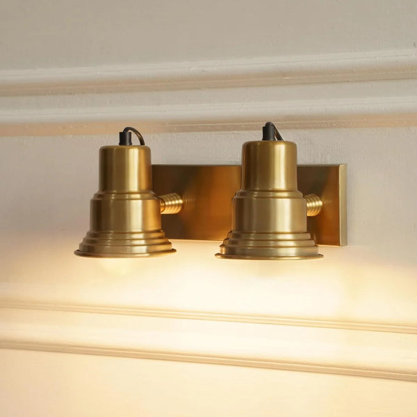 Spot Light Wall Lamp Antique Brass Finish with Double Movement