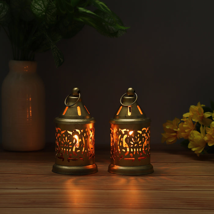 Small Decorative Lantern Candle Holder | Set of 2