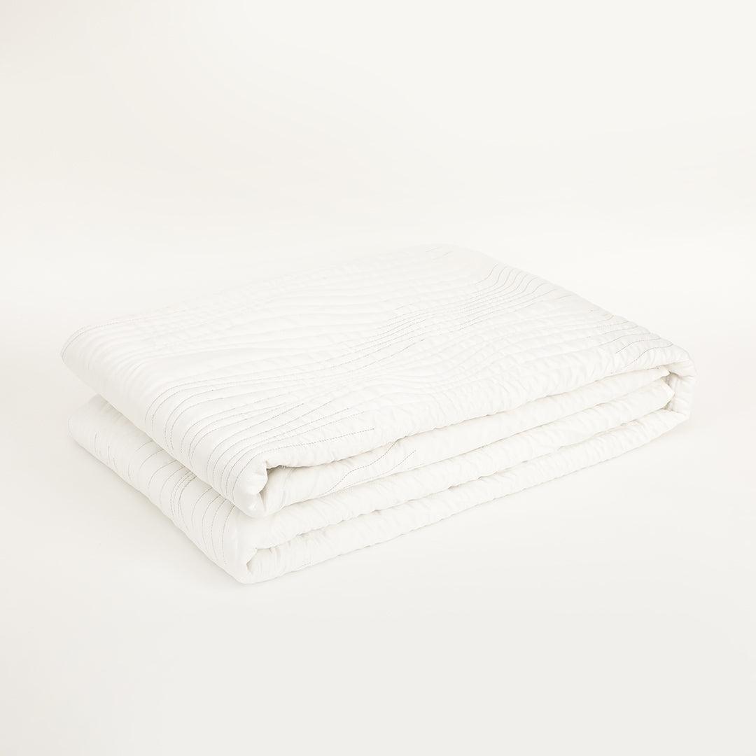 Ivanna Off-White Bedspread | Poly Satin / Cotton