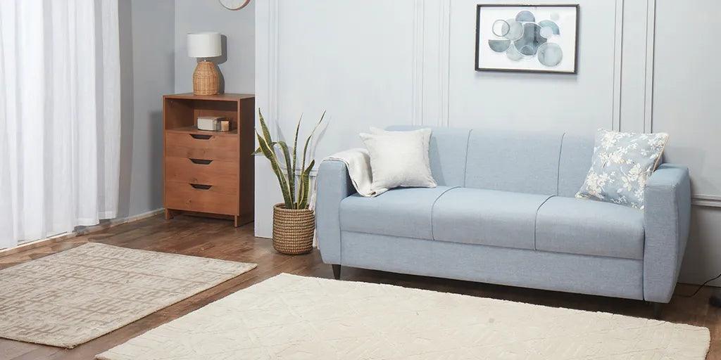 Minicoy Fabric Sofa (Sky Blue)