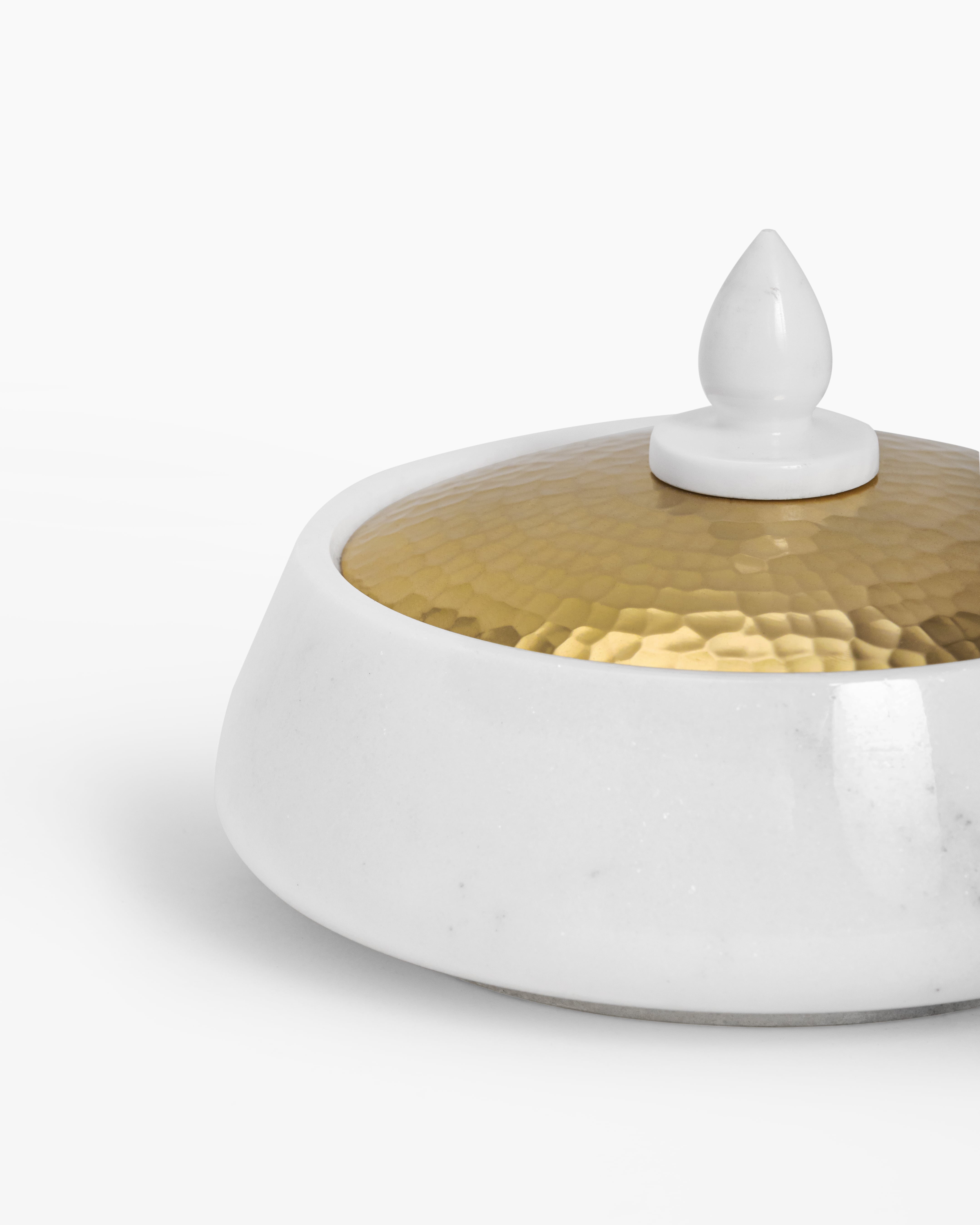 Trinket Box-White Marble