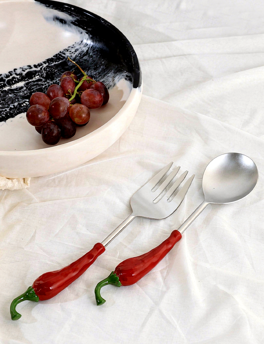 Yin Yang Salad Server Duo