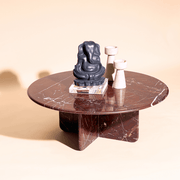 Norge Rosso Marble Coffee Table | Marble Center Table for Living Room | Tea Table