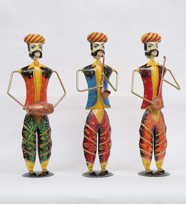 Musician Rajasthani Human Figurine Set of 3 | Office Table Decor Items