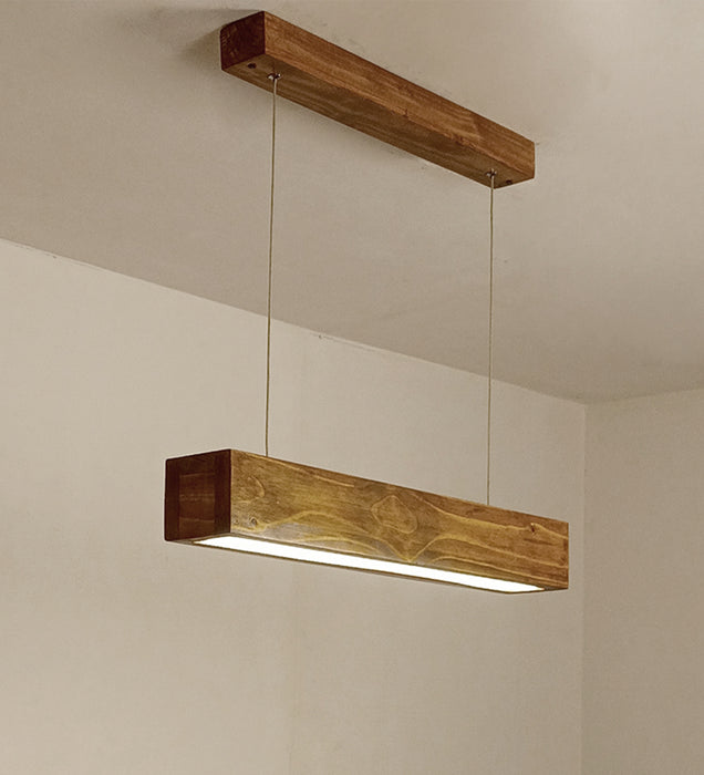 Clara 24 Brown Wooden LED Hanging Lamp