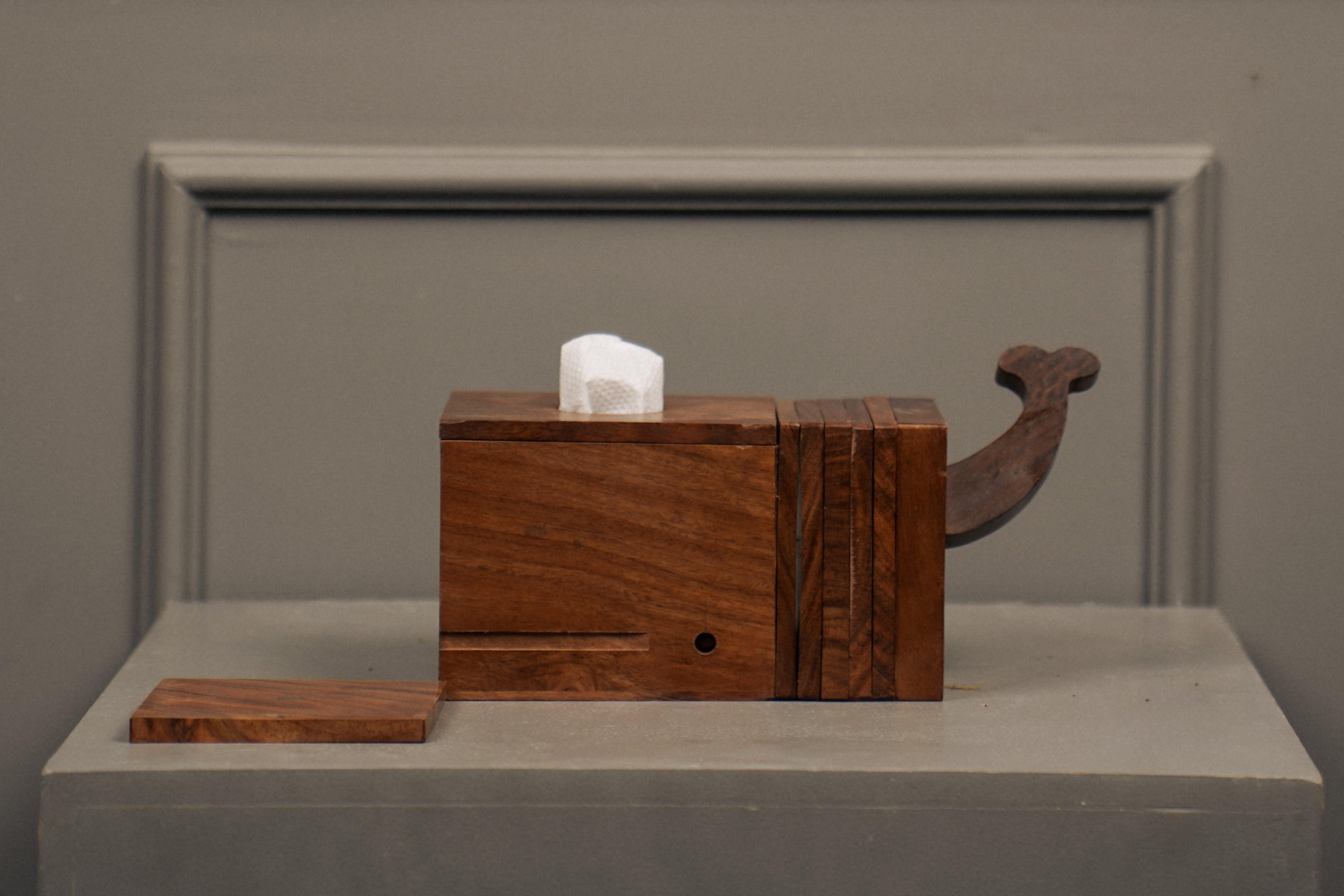 Handcrafted Wooden Whale Coaster ( Set of 6)