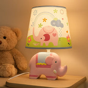 Adorable Elephant Kids Table Lamp – Ceramic Base with Printed Fabric Shade, 32 cm × 22 cm