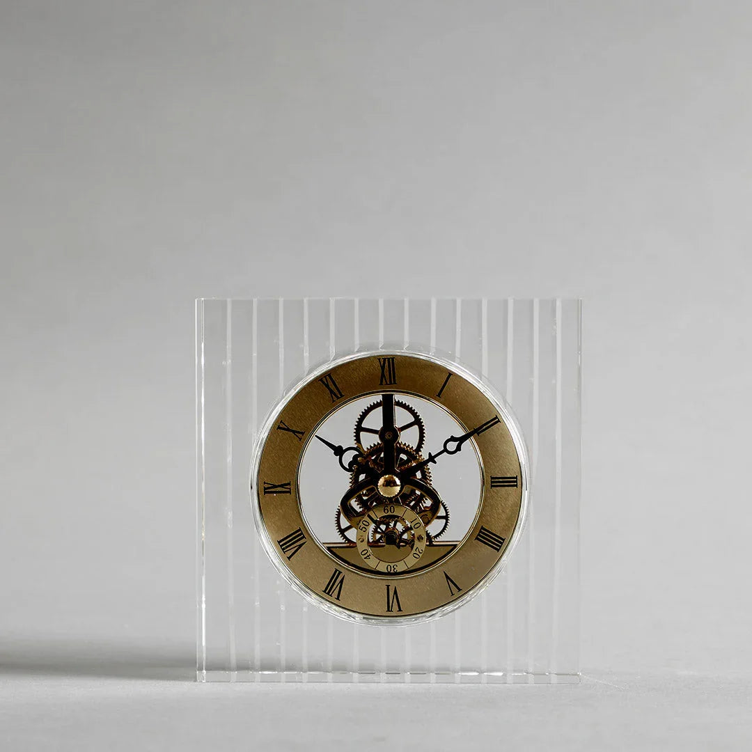 Vesper Gold Crystal Clock
