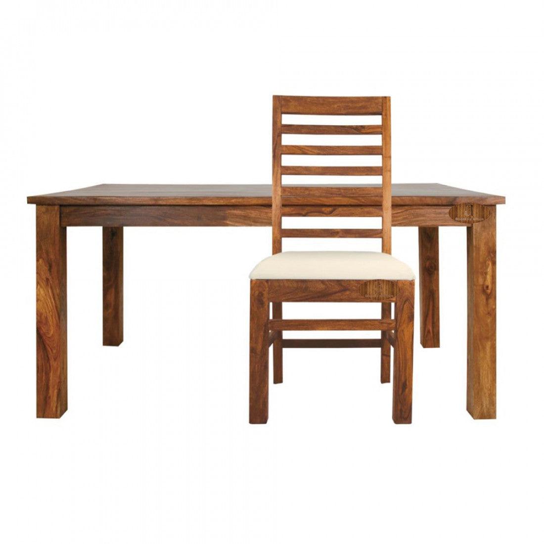 Sheesham Wood 4 Seater Dining Table Set In Honey Finish | Dining Table with 4 Chairs
