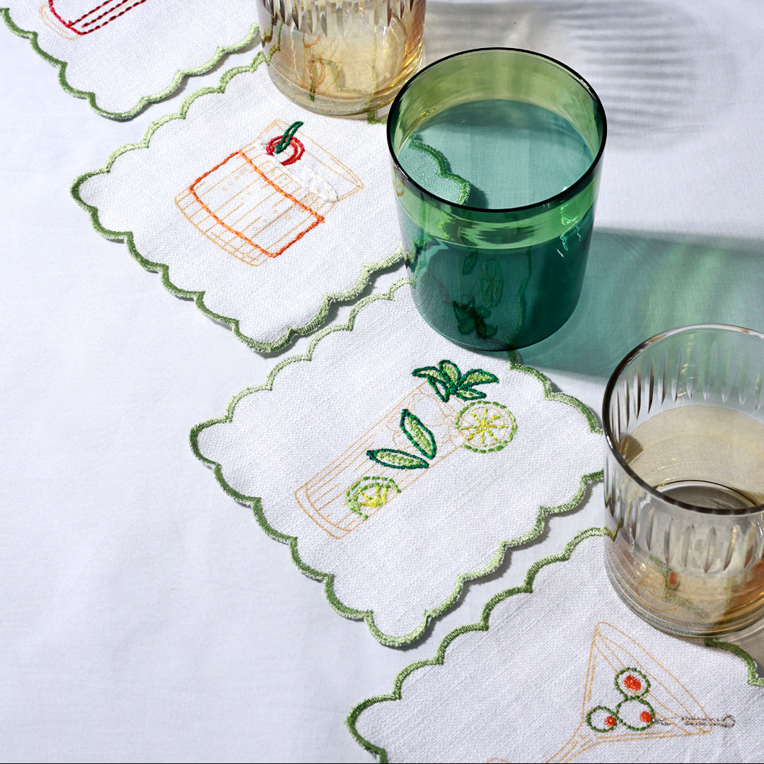 Tipsy Thread Coasters