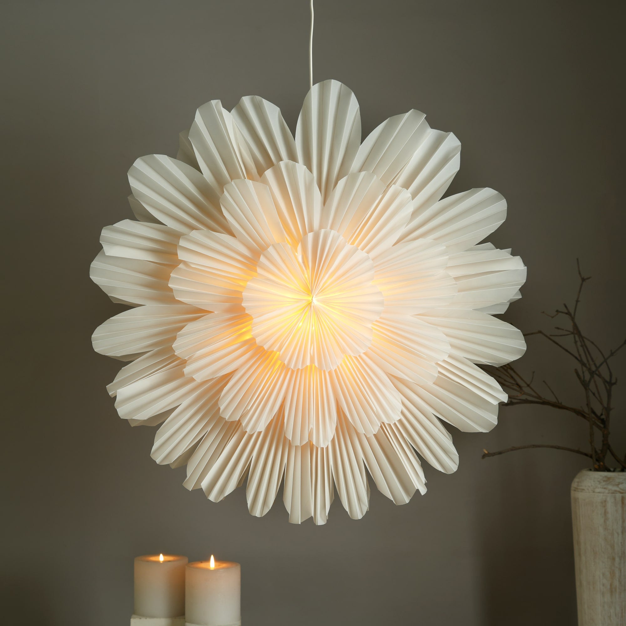 Frill Flower Star- Flower Festive Light- Christmas Decor Hanging