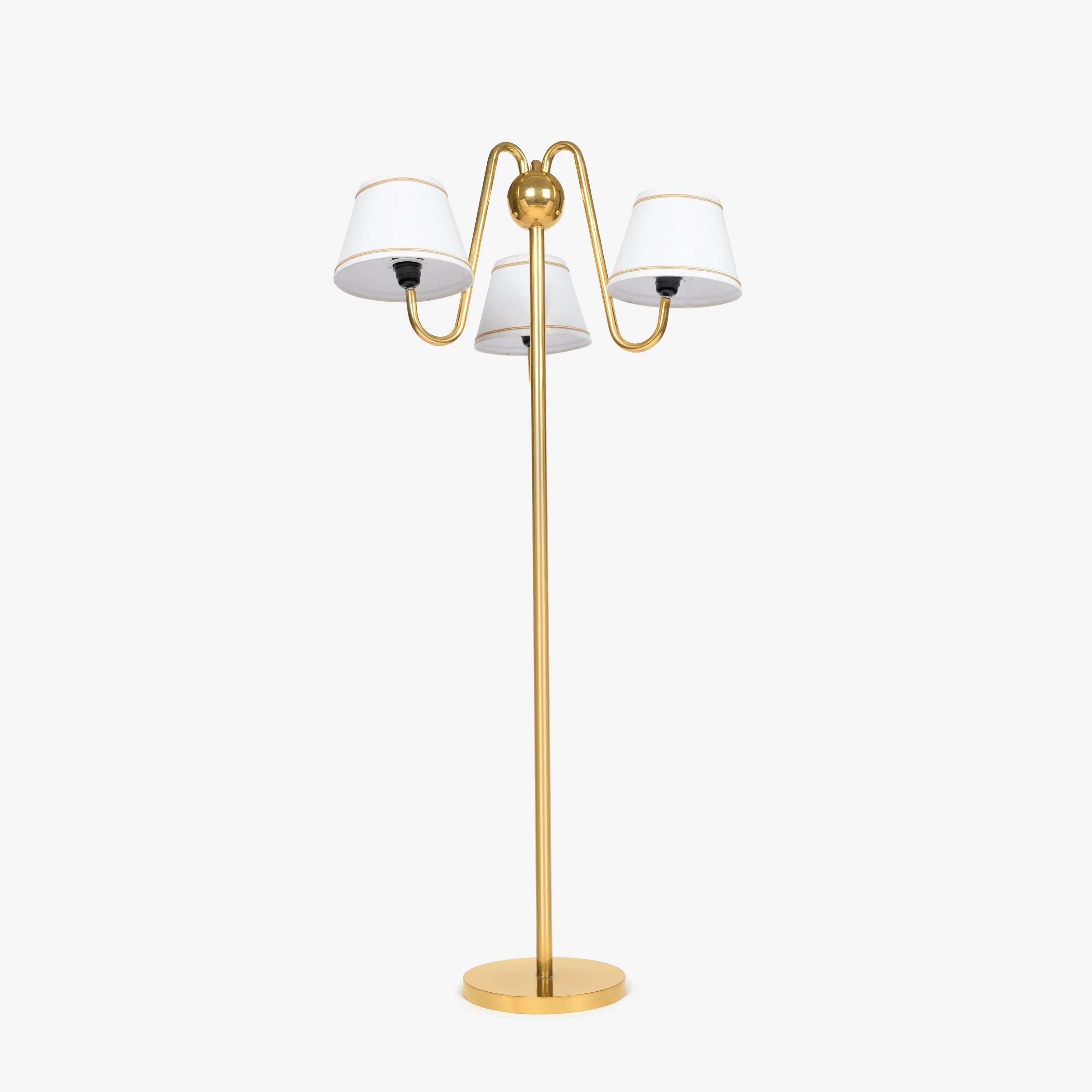 Alina Designer Floor Lamp for Living Room | Brass Finish Standing Lamp