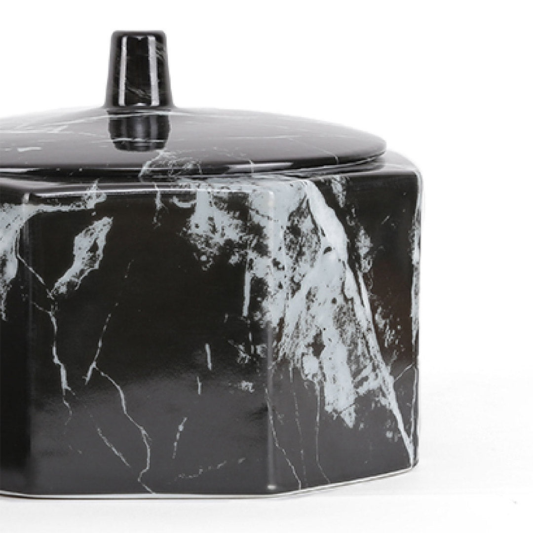 Octagonal Bl Marble Gift Box